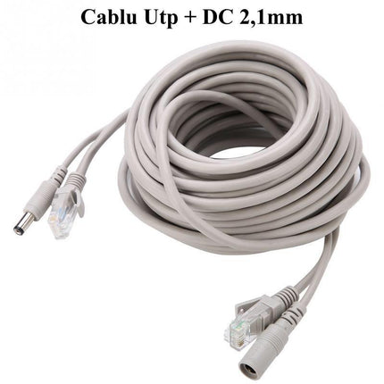 Cablu camere supraveghere UTP, alimentare DC 1mm 10m