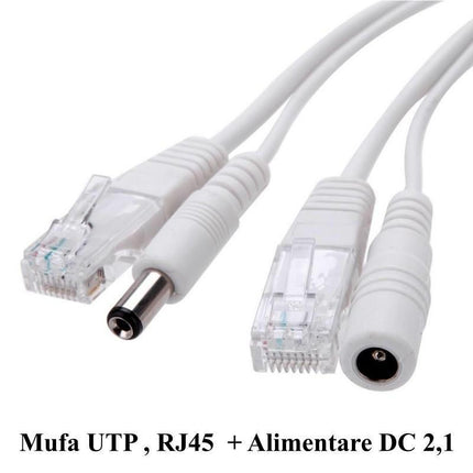 Cablu camere supraveghere UTP, alimentare DC 1mm 20m