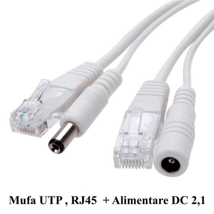 Cablu camere supraveghere UTP, alimentare DC 1mm 50m