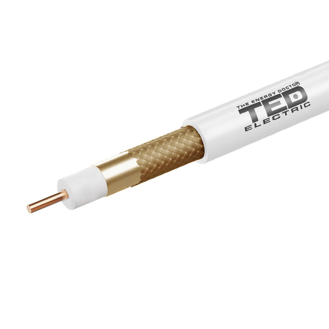 Cablu coaxial RG6 CU  Tresa CCA, rola 305m, TED