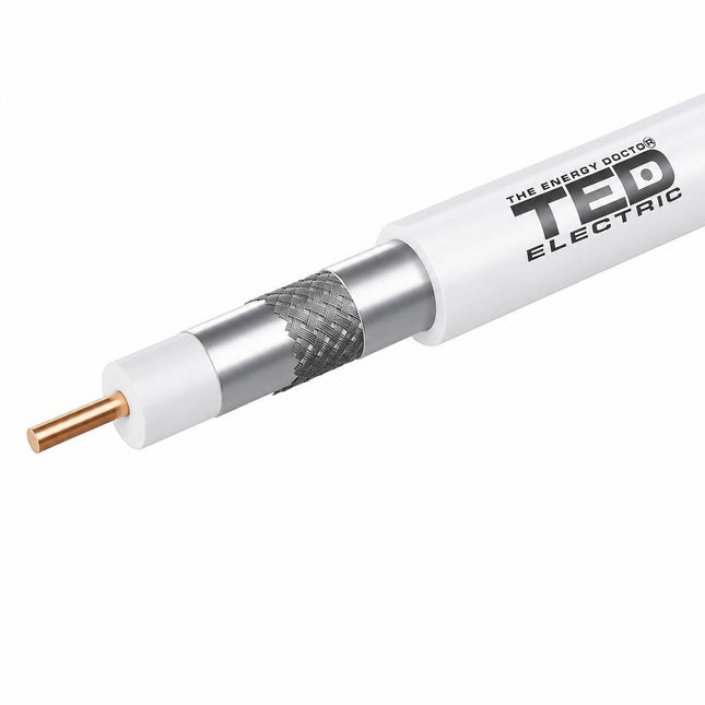 Cablu coaxial 75 ohm RG6 Tri-shield CCS + tresa CCA TED Wire Expert 305ml TED002587