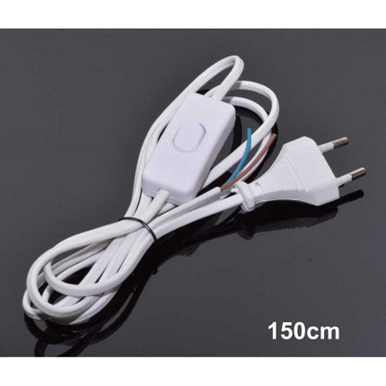 Cablu intrerupator stecher alb pentru conectare