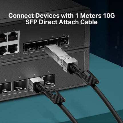 Cablu DAC SFP+ TP-Link TL-SM5220-1M, 10 Gbps, 1 m, pentru switch-uri si servere - imagine 2