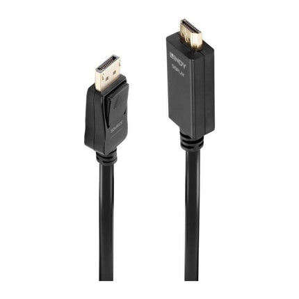 Cablu DisplayPort la HDMI Lindy, 5 m, 4K 30 Hz, 10.2 Gbps, negru