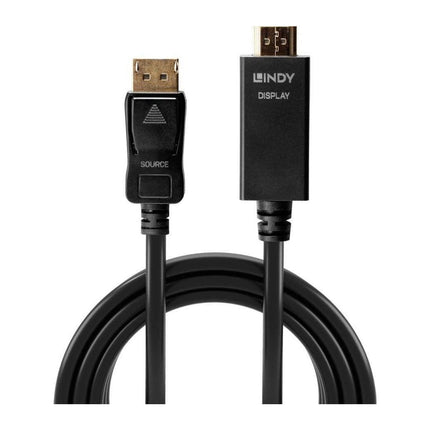 Cablu DisplayPort la HDMI Lindy, 5 m, 4K 30 Hz, 10.2 Gbps, negru - imagine 3