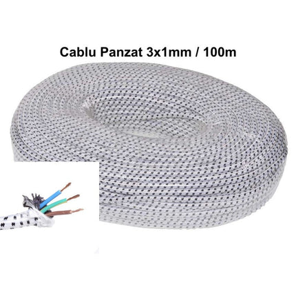 Cablu panzat electric 3x1mm pentru conectare