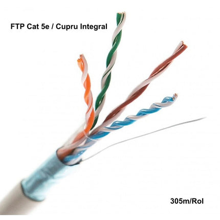Cablu cat5e FTP cupru integral 8