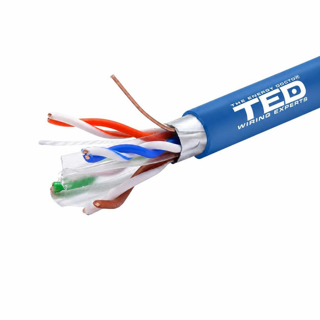 Cablu FTP cat.6 cupru integral 0,51 albastru TED Wire Expert TED002426