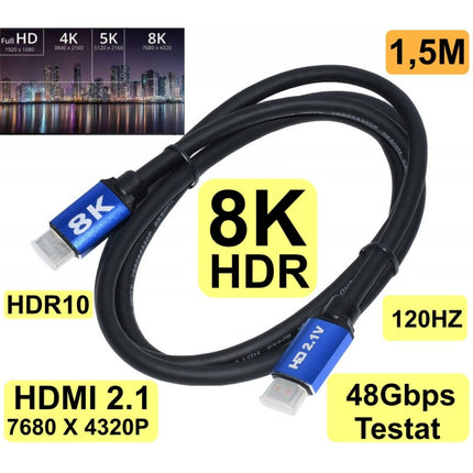 Cablu HDMI Rezolutie 8K 1,5m HDTV 5m 144Hz