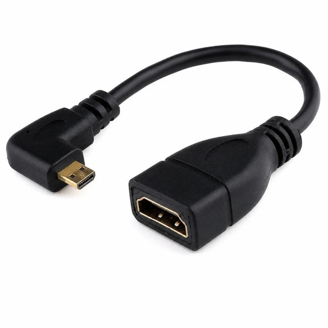 Cablu HDMI digital la HDMI micro mufa la 90 grade 5cm TED283669 - oferta