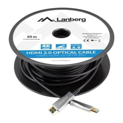 Cablu HDMI optic activ (AOC) Lanberg, 10 m, HDMI 2.0 4K 60 Hz, 18 Gbps, HDR, ARC - imagine 4
