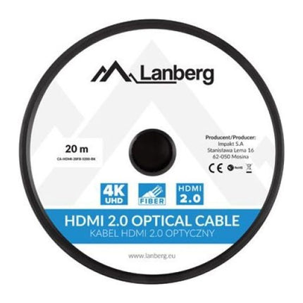 Cablu HDMI optic activ (AOC) Lanberg, 20 m, HDMI 2.0 4K 60 Hz, 18 Gbps, 3D - imagine 3