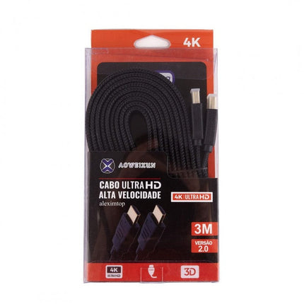 Cablu hdmi plat UltraHD 4K 3m