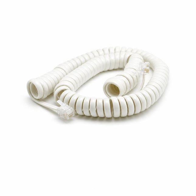 Cablu receptor spiralat 2m alb
