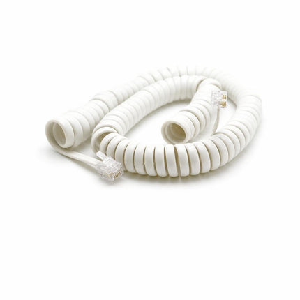 Cablu receptor spiralat 4.5m alb
