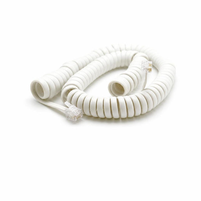 Cablu receptor spiralat 4.5m alb