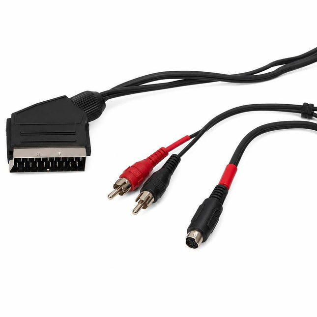 Cablu scart la svhs+2RCA 2m