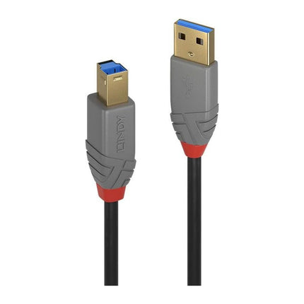 Cablu USB 3.0 Lindy Anthra Line, USB-A la USB-B, 5 m, 5 Gbps, antracit - imagine 4