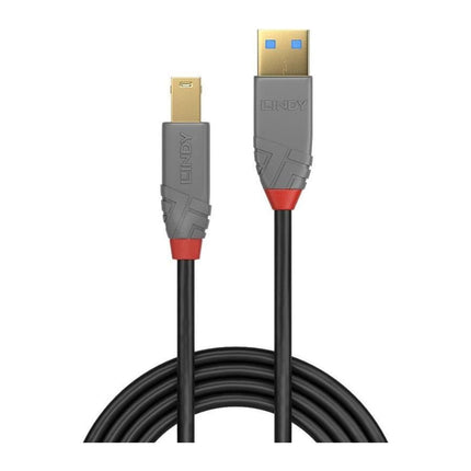 Cablu USB 3.0 Lindy Anthra Line, USB-A la USB-B, 5 m, 5 Gbps, antracit - imagine 5