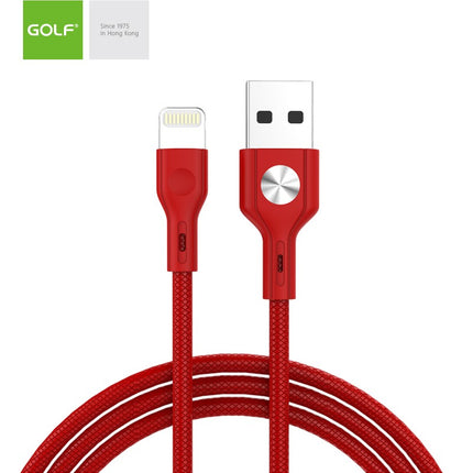 Cablu Incarcare USB iPhone Leather, Culoare Rosu, Incarca cu 3A, Golf 60I