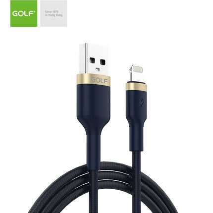 Cablu Incarcare USB iPhone Data Sync Metal, Culoare Albastru, Incarca cu 3A, Golf 71I