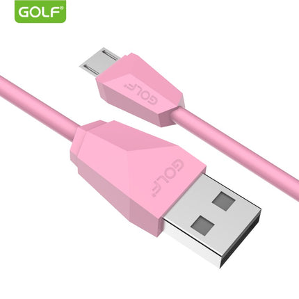 Cablu Incarcare microUSB Diamond Sync, Culoare Roz, Incarca cu 2A, Golf 27M