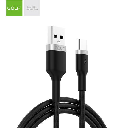 Cablu Incarcare USB TIP-C Data Sync Metal, Culoare Negru, Incarca cu 3A, Golf 71T