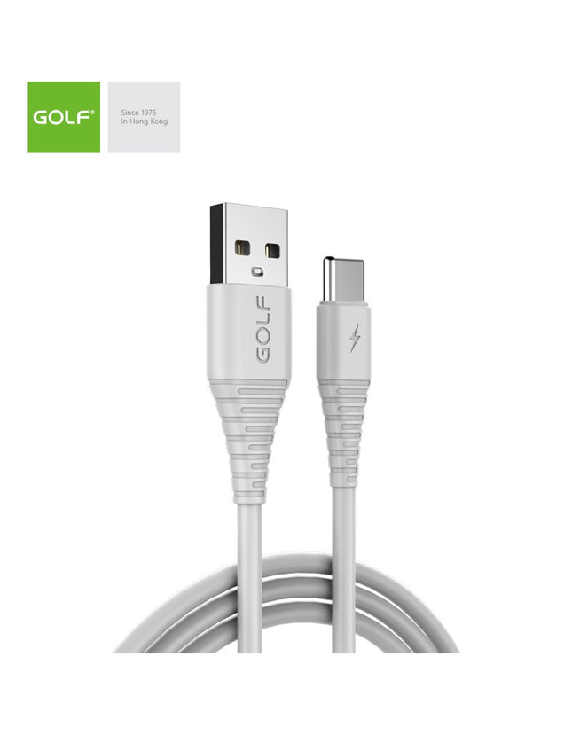 Cablu Incarcare USB TIP-C Flying Fish Fast, Culoare Alb, Incarca cu 3A, Golf 64T