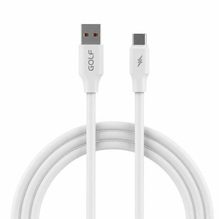 Cablu USB la USB tip C Golf Super Charge Tube Cable OD 6A 120W ALB GC-98t