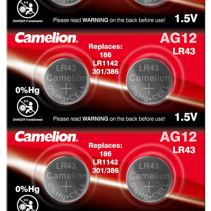 Baterii Ceas SR1142SW AG12 LR43 G12 1.5V 105mAh Camelion Blister 10