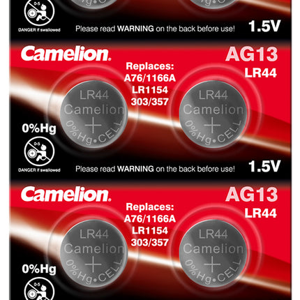 Baterii Ceas SR44SW AG13 LR44 G13 A76 1.5V 140mAh Camelion Blister 10