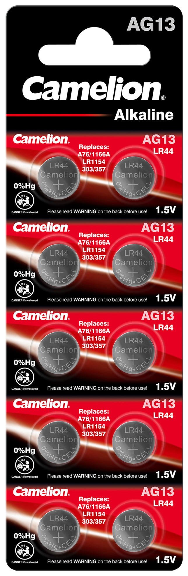 Baterii Ceas SR44SW AG13 LR44 G13 A76 1.5V 140mAh Camelion Blister 10