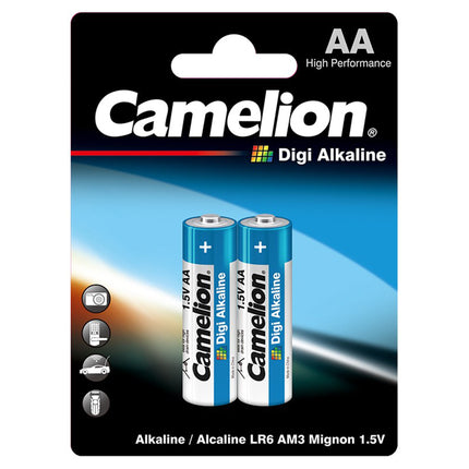 Baterii Alcaline AA LR6 1.5V Camelion Digi Blister 2