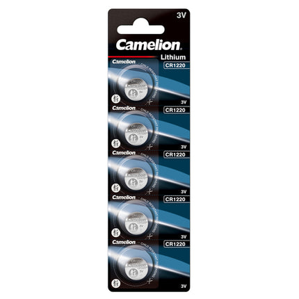 Baterie Litiu 3V CR1220 38mAh, Dimensiuni 12 x 20 mm Camelion Blister 5