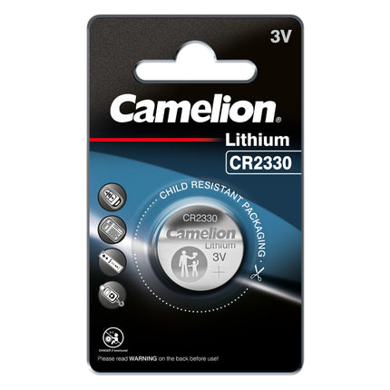 Baterie Litiu 3V CR2330 130mAh, Dimensiuni 23 x 30 mm Camelion Blister 1