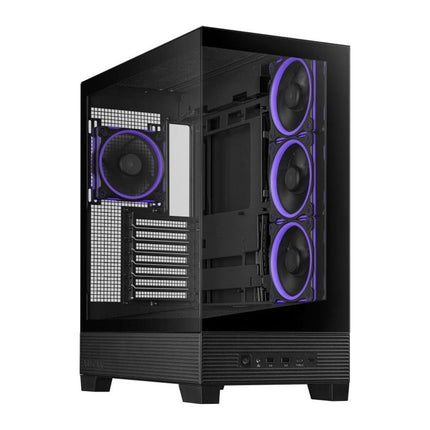 Carcasa PC ASUS A31 Plus TG ARGB, Mid Tower, sticla securizata, 4 ventilatoare ARGB, negru - imagine 3