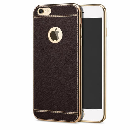 Carcasa TPU Iphone7 imitatie piele maro