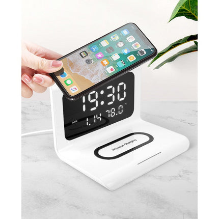 Ceas incarcare wireless alb sau negru