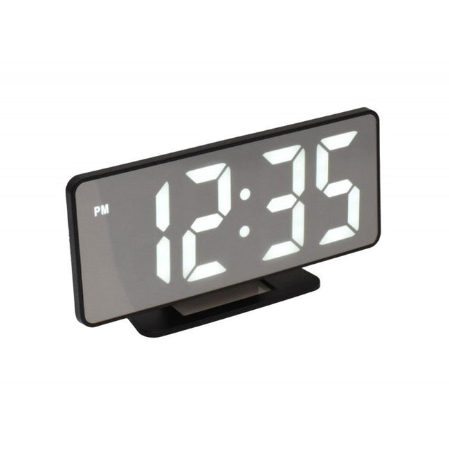 Ceas digital slim alarma led alb,rosu,verde,albastru