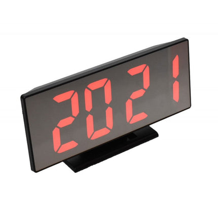 Ceas digital oglinda led slim alb,