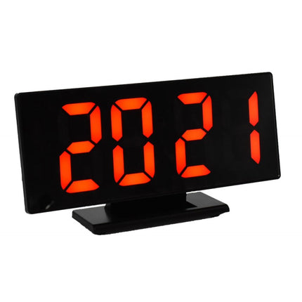 Ceas digital oglinda led slim alb,