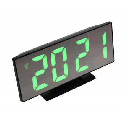 Ceas digital oglinda led slim alb,