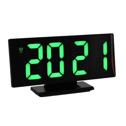 Ceas digital oglinda led slim alb,