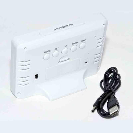 Ceas electronic LCD alb pentru instalatii