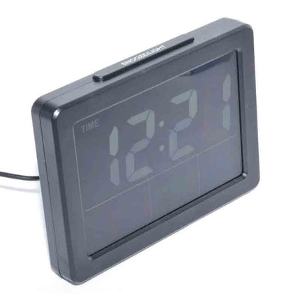 Ceas electronic LCD negru pentru instalatii