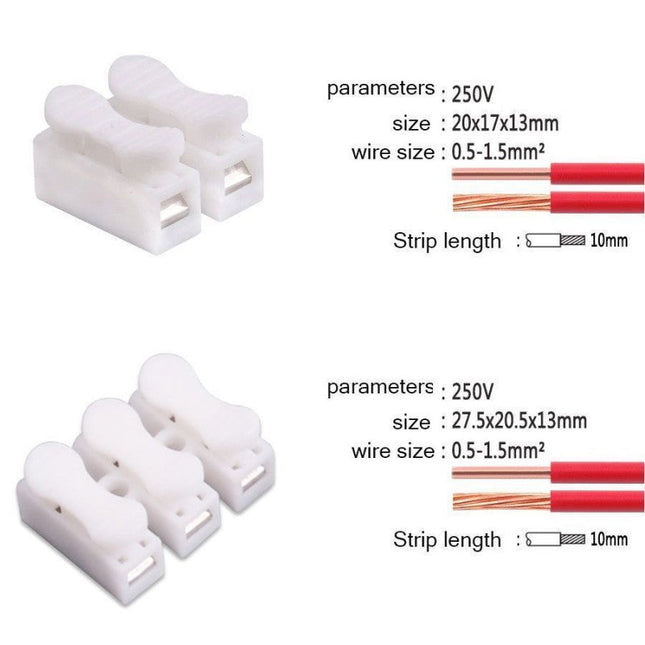 Conector rapid alb legatura 2 contacte