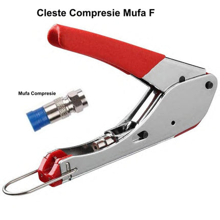 Cleste compresie mufa F pentru conectare