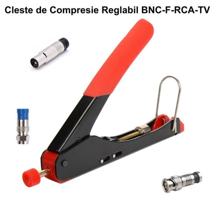 Cleste compresie Bnc, Rca, TV mufa