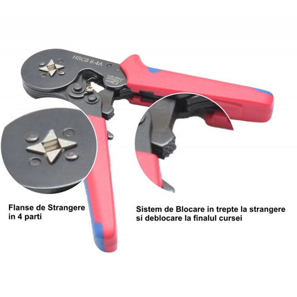 Cleste sertizat kit 1200 pini