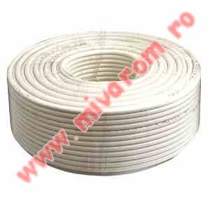 Cablu coaxial RG6 alb 32x0.12mm 1mm CCA 100m